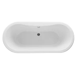 Nuie Grosvenor 1500 Small Double Ended Roll Top Bath Inc. Chrome Legs -Victorian Plumbing shop grosvenor1500mmdoubleendedfreestandingbathwithchromelegsetd1