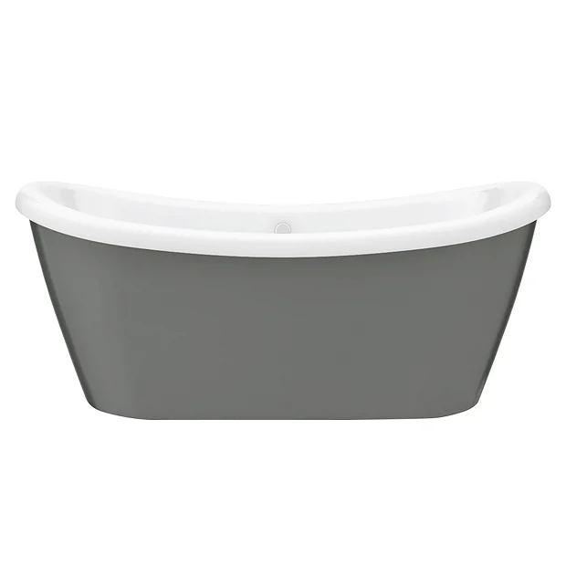Victorian Plumbing 1770 X 775 Gloss Grey Double Ended Slipper Roll Top Bath 3 Victorian Plumbing 1770 X 775 Gloss Grey Double Ended Slipper Roll Top Bath