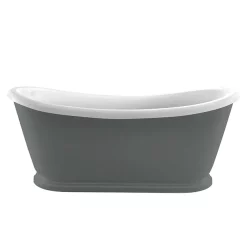Chatsworth Dark Grey 1770 Double Ended Slipper Roll Top Bath -Victorian Plumbing shop gryfb29 d1