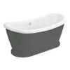 Chatsworth Dark Grey 1770 Double Ended Slipper Roll Top Bath 2 Chatsworth Dark Grey 1770 Double Ended Slipper Roll Top Bath -Victorian Plumbing shop gryfb29 detail1