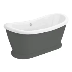 Chatsworth Dark Grey 1770 Double Ended Slipper Roll Top Bath
