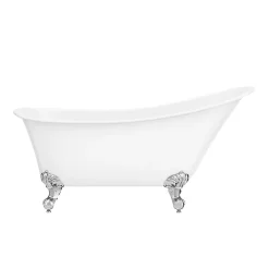 Victorian Plumbing Harlow 1610 X 705mm Slipper Bath + Chrome Leg Set -Victorian Plumbing shop harlow1795b d3