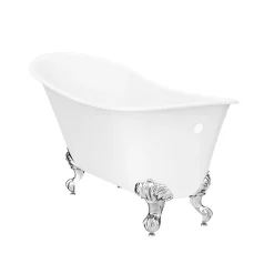 Victorian Plumbing Harlow 1610 X 705mm Slipper Bath + Chrome Leg Set -Victorian Plumbing shop harlow1795b d4