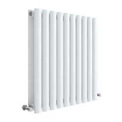 Hudson Reed Revive 600 X 586mm Horizontal Double Panel Radiator - Gloss White -Victorian Plumbing shop hl338d l