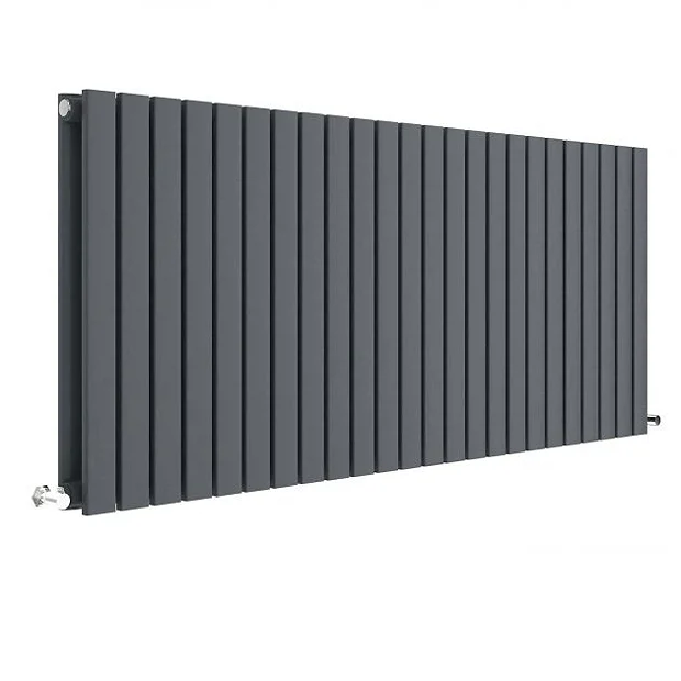 Hudson Reed Sloane 600 X 1398mm Horizontal Double Panel Radiator - Anthracite 4 Hudson Reed Sloane 600 X 1398mm Horizontal Double Panel Radiator - Anthracite - Image 2
