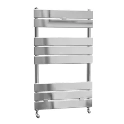 Victorian Plumbing Malham Straight Flat Panel Heated Towel Rail - W500 X H840mm - Chrome