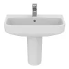 Ideal Standard I.Life S Compact 1TH Washbasin + Semi Pedestal -Victorian Plumbing shop isil60sp d3