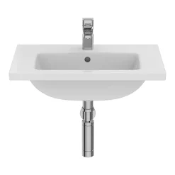 Ideal Standard I.Life S 1TH Wall Hung Basin + Chrome Bottle Trap 10 Ideal Standard I.Life S 1TH Wall Hung Basin + Chrome Bottle Trap -Victorian Plumbing shop isil60wh d2
