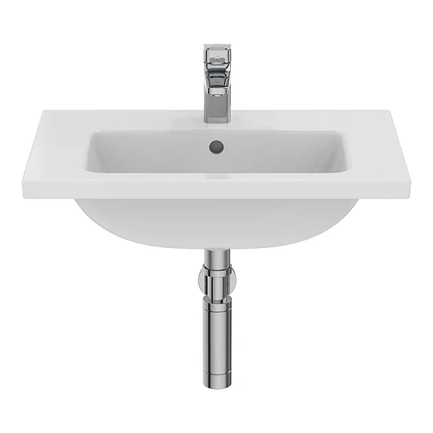 Ideal Standard I.Life S 1TH Wall Hung Basin + Chrome Bottle Trap 6 Ideal Standard I.Life S 1TH Wall Hung Basin + Chrome Bottle Trap - Image 4
