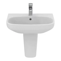 Ideal Standard I.Life A 1TH Washbasin + Semi Pedestal -Victorian Plumbing shop isila55sp d3