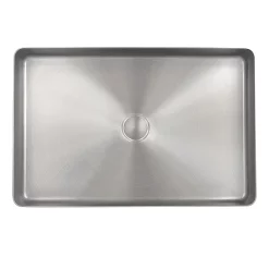 Just Taps Plu JTP Vos Rectangular Inox Stainless Steel Counter Top Basin + Waste
