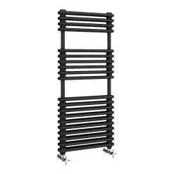 Keswick 500 X 1140 Cast Iron Style Traditional 2 Column Anthracite Towel Rail -Victorian Plumbing shop kesant115 d1