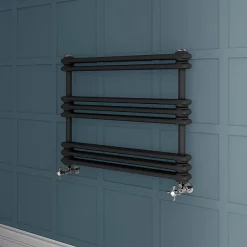 Keswick 800 X 612 Cast Iron Style Traditional Anthracite Towel Rail
