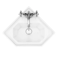 Keswick Traditional Corner Cloakroom Basin 1TH - 420 X 450mm