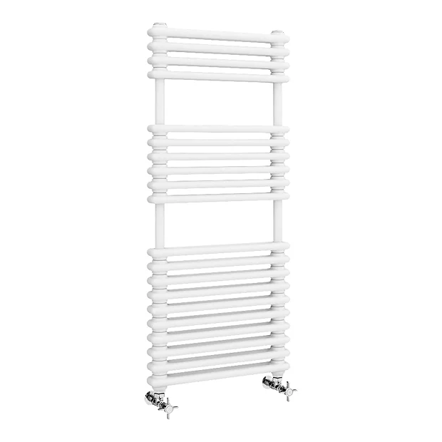 Keswick 500 X 1140 Cast Iron Style Traditional White Towel Rail 3 Keswick 500 X 1140 Cast Iron Style Traditional White Towel Rail