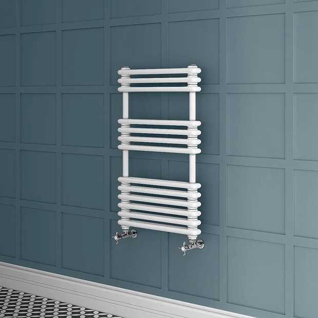 Keswick 500 X 832 Cast Iron Style Traditional White Towel Rail 3 Keswick 500 X 832 Cast Iron Style Traditional White Towel Rail