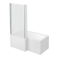 Milan Bathroom Milan Shower Bath - 1500mm L Shaped With Screen + Panel -Victorian Plumbing shop l1500fs l