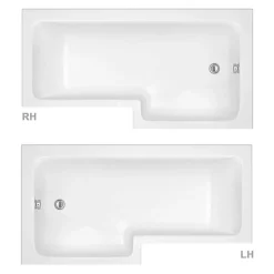Milan Bathroom Milan Shower Bath - 1500mm L Shaped Inc. Screen With Rail + Panel