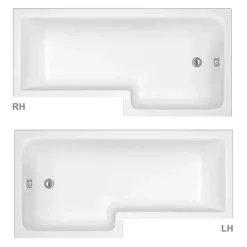 Milan Bathroom Milan L-Shaped Shower Bath 1600mm (inc. Hinged Screen + Acrylic Panel) 7 Milan Bathroom Milan L-Shaped Shower Bath 1600mm (inc. Hinged Screen + Acrylic Panel) -Victorian Plumbing shop l1600fs detail1