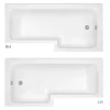 Milan Bathroom Milan Shower Bath - 1700mm L Shaped With Double Hinged Screen + Panel 2 Milan Bathroom Milan Shower Bath - 1700mm L Shaped With Double Hinged Screen + Panel -Victorian Plumbing shop l1700dhs detail1