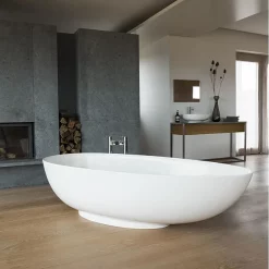 Clearwater Bath Clearwater Teardrop Petite 1690 X 820mm ClearStone Gloss White Bath 7 Clearwater Bath Clearwater Teardrop Petite 1690 X 820mm ClearStone Gloss White Bath -Victorian Plumbing shop m10fcs d1
