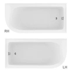 Victorian Plumbing Appleby 1550 Roll Top Shower Bath + Matt Black Leg Set -Victorian Plumbing shop mbap15b d2