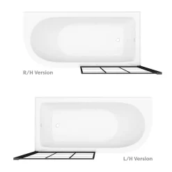 Victorian Plumbing Appleby 1550 Roll Top Shower Bath With Matt Black Grid Screen + Leg Set 13 Victorian Plumbing Appleby 1550 Roll Top Shower Bath With Matt Black Grid Screen + Leg Set -Victorian Plumbing shop mbap15bs n d2