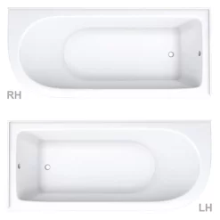 Victorian Plumbing Appleby 1700 Roll Top Shower Bath + Matt Black Leg Set