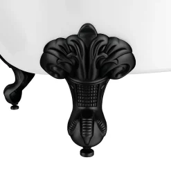 Victorian Plumbing Appleby 1700 Roll Top Shower Bath With Matt Black Grid Screen + Leg Set -Victorian Plumbing shop mbap17bs d1