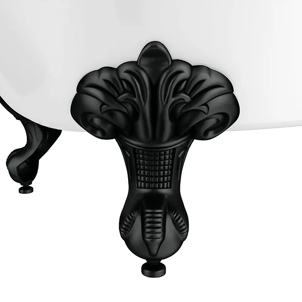 Victorian Plumbing Earl 1750 Double Ended Roll Top Slipper Bath + Matt Black Leg Set 5 Victorian Plumbing Earl 1750 Double Ended Roll Top Slipper Bath + Matt Black Leg Set - Image 3