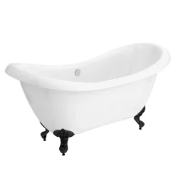 Victorian Plumbing Earl 1750 Double Ended Roll Top Slipper Bath + Matt Black Leg Set 11 Victorian Plumbing Earl 1750 Double Ended Roll Top Slipper Bath + Matt Black Leg Set -Victorian Plumbing shop mbearl1750b n d2