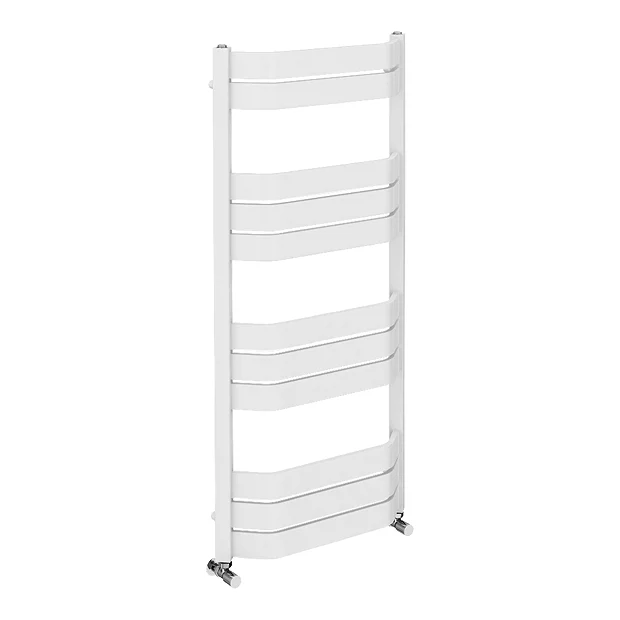 Milan Bathroom Milan Bow-Fronted White 1200 X 550 Designer Flat Panel Heated Towel Rail 3 Milan Bathroom Milan Bow-Fronted White 1200 X 550 Designer Flat Panel Heated Towel Rail