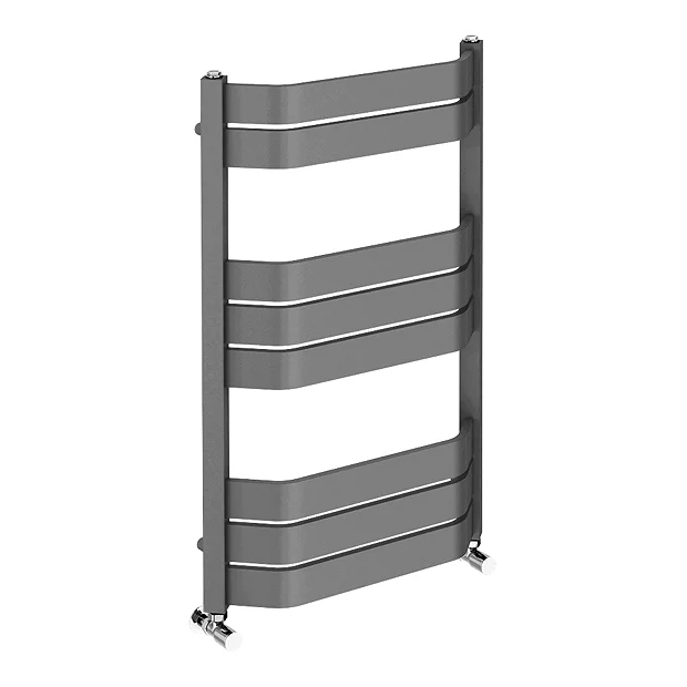 Milan Bathroom Milan Bow-Fronted Anthracite 850 X 550 Designer Flat Panel Heated Towel Rail 7 Milan Bathroom Milan Bow-Fronted Anthracite 850 X 550 Designer Flat Panel Heated Towel Rail - Image 5