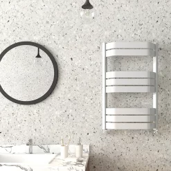 Milan Bathroom Milan Bow-Fronted White 850 X 550 Designer Flat Panel Heated Towel Rail -Victorian Plumbing shop mbtr855w4 d2