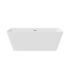 Victorian Plumbing Mileto Square Back To Wall Modern Bath (1500 X 760mm) -Victorian Plumbing shop mbtw15w detail01