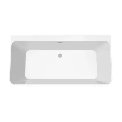 Victorian Plumbing Mileto Square Back To Wall Modern Bath (1500 X 760mm) -Victorian Plumbing shop mbtw15w detail02
