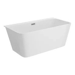 Victorian Plumbing Mileto Square Back To Wall Modern Bath (1500 X 760mm) -Victorian Plumbing shop mbtw15w detail03