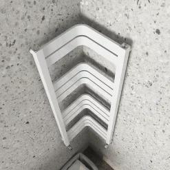 Milan Bathroom Milan Corner White 1200 X 300 X 300 Heated Towel Rail