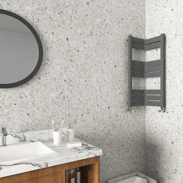 Milan Bathroom Milan Corner Anthracite 850 X 300 X 300 Heated Towel Rail 5 Milan Bathroom Milan Corner Anthracite 850 X 300 X 300 Heated Towel Rail - Image 3