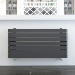 Milan Bathroom Milan Curved Anthracite 1000 X 500 Horizontal Designer Flat Panel Heated Towel Rail 8 Milan Bathroom Milan Curved Anthracite 1000 X 500 Horizontal Designer Flat Panel Heated Towel Rail -Victorian Plumbing shop mctr5105a3d1