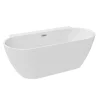 Victorian Plumbing Mileto 1700 X 800 Curved Back To Wall Modern Bath With Chrome Waste -Victorian Plumbing shop mfb61c d4