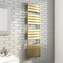 Arezzo Brushed Brass 1600 X 500 Heated Towel Rail