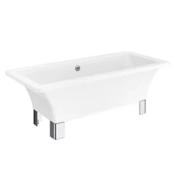 Milan Bathroom Milan 1520 Square Modern Roll Top Bath With Legs