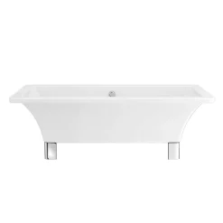 Milan Bathroom Milan 1520 Square Modern Roll Top Bath With Legs -Victorian Plumbing shop milan1690modernsquarerolltopbathwithchromelegsetd2 1