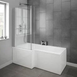 Milan Bathroom Milan Shower Bath - 1700mm L Shaped Inc. Screen With Rail + Panel 9 Milan Bathroom Milan Shower Bath - 1700mm L Shaped Inc. Screen With Rail + Panel -Victorian Plumbing shop milanshowerbath1700mmlshapedincscreenwithrailandpaneld3