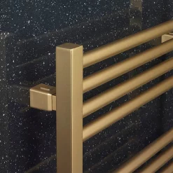 Crosswater MPRO 480 X 1380mm Heated Towel Rail - Brushed Brass Effect -Victorian Plumbing shop mp48x1140f d2