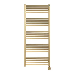 Crosswater MPRO 480 X 1140mm Electric Only Towel Rail - Brushed Brass Effect -Victorian Plumbing shop mp48x1140felec d3