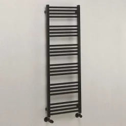 Crosswater MPRO 480 X 1380mm Heated Towel Rail - Matt Black -Victorian Plumbing shop mp48x1380mb d2