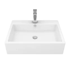 Milton Accessible Bathroom Milton 600 X 460 Wall Hung Rectangular Basin (1 Tap Hole) 5 Milton Accessible Bathroom Milton 600 X 460 Wall Hung Rectangular Basin (1 Tap Hole) -Victorian Plumbing shop mwhb641thl