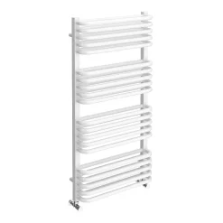 Monza Bathroom Monza 500 X 1000 White Designer D-Shaped Heated Towel Rail